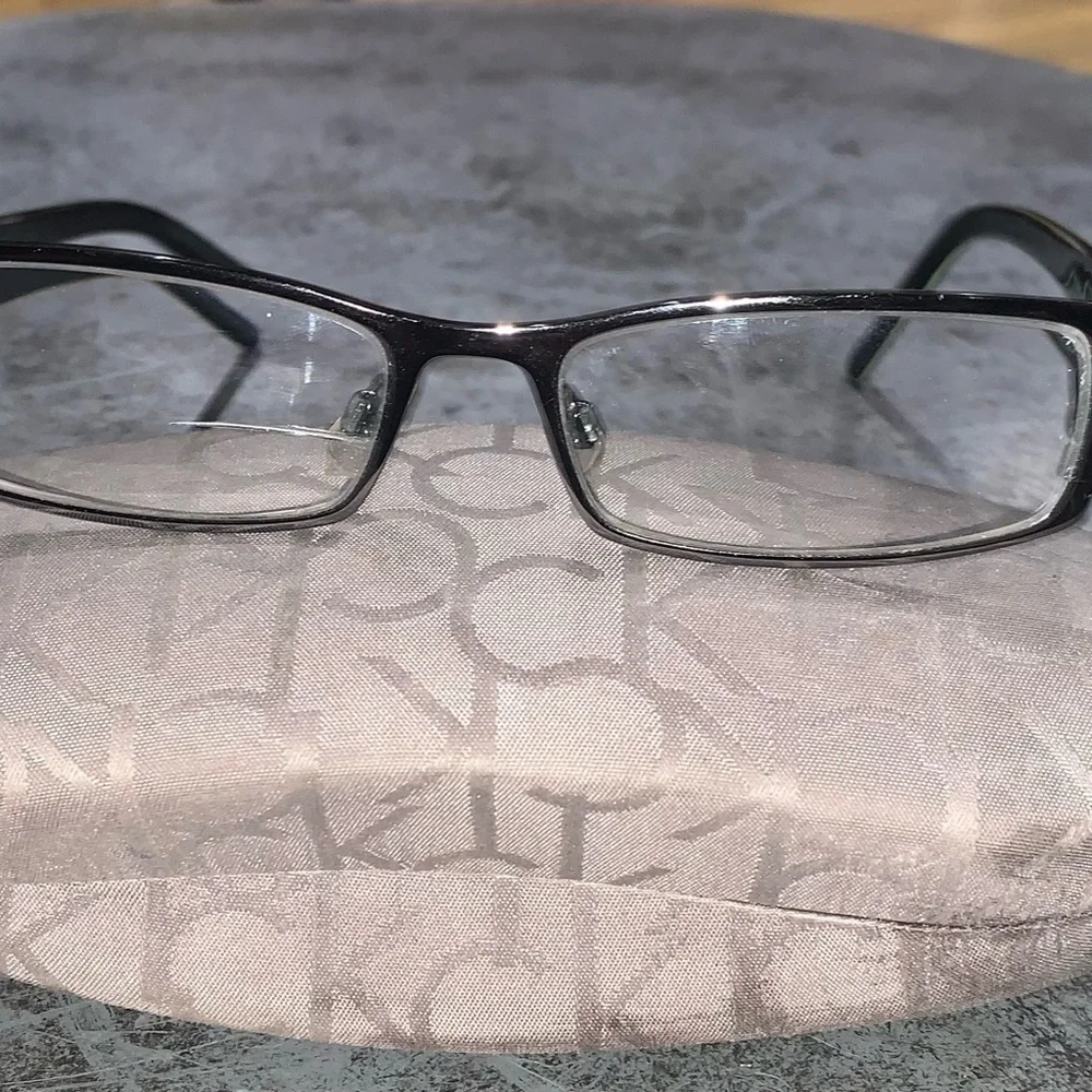 Calvin Klein women’s rectangle glasses brown green 5143